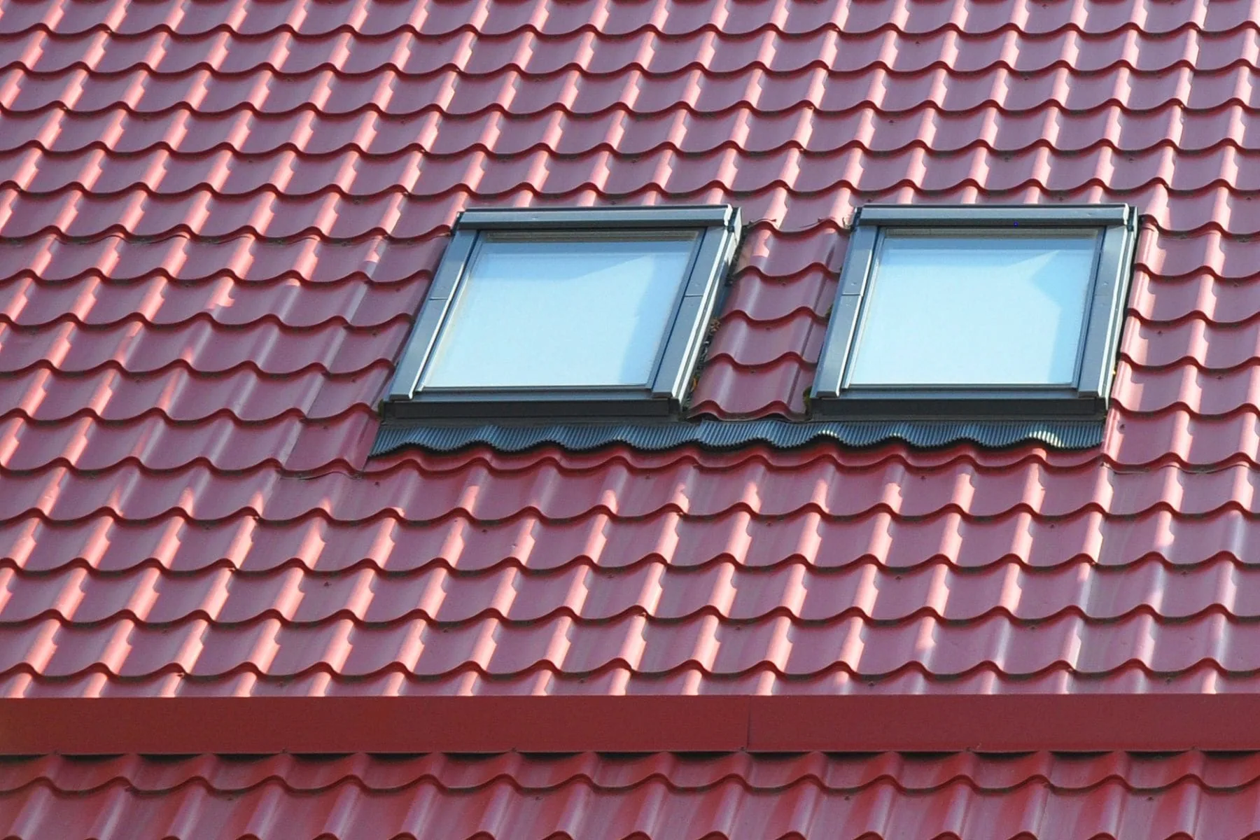 Skylight installed into a residential roof